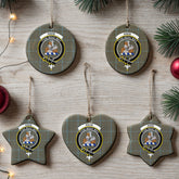 Haig Check Tartan Crest Christmas Ceramic Ornament